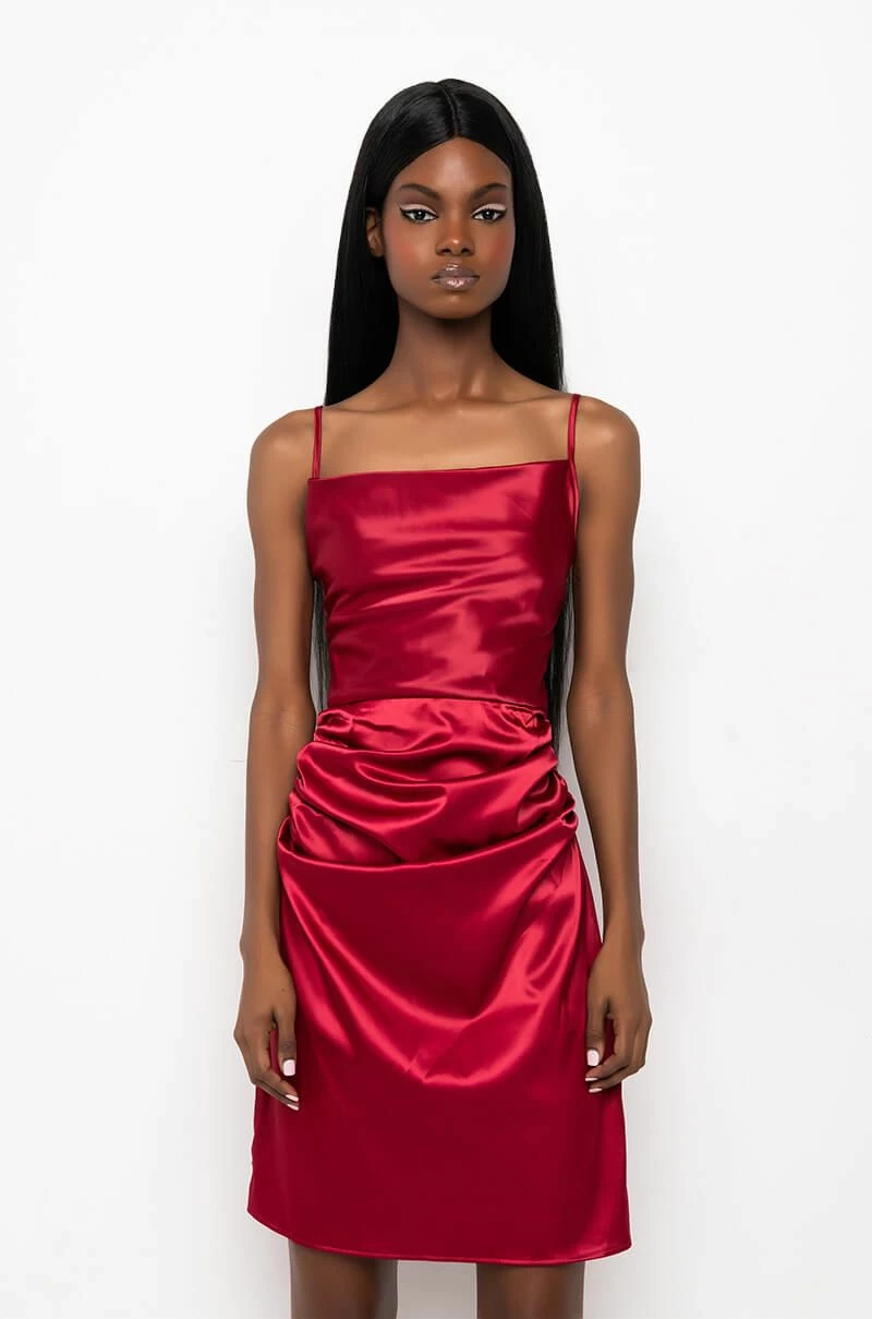 IN IT TO WIN SATIN MINI DRESS 4 IN IT TO WIN SATIN MINI DRESS - Image 2