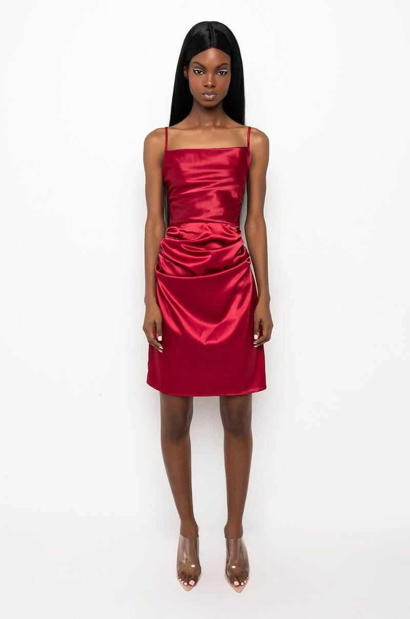 IN IT TO WIN SATIN MINI DRESS 8 IN IT TO WIN SATIN MINI DRESS - Image 6