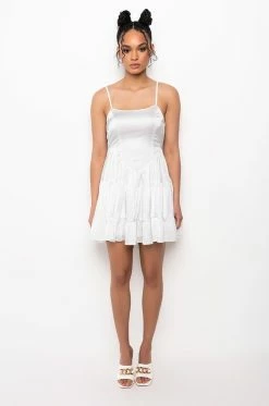 IN THE MOMENT FIT AND FLARE MINI DRESS 15 IN THE MOMENT FIT AND FLARE MINI DRESS -AKIRA Sales Shop in the moment fit and flare mini dress white 7 7