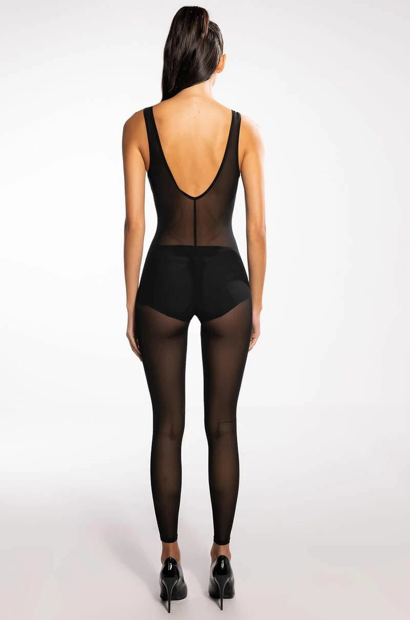 JUMP ON IT SLEEVELESS MESH JUMPSUIT - Image 6