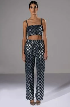 LEAH WIDE LEG TROUSER 13 LEAH WIDE LEG TROUSER -AKIRA Sales Shop leah wide leg trouser blue multi 7 7