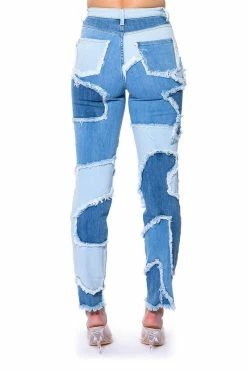 LITTLE BIT OF FUN FRAYED RELAXED FIT JEANS -AKIRA Sales Shop little bit of fun frayed relaxed fit jeans light blue denim 8 8