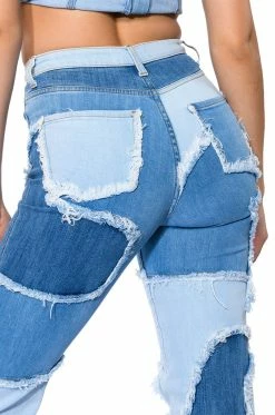 LITTLE BIT OF FUN FRAYED RELAXED FIT JEANS -AKIRA Sales Shop little bit of fun frayed relaxed fit jeans light blue denim 9 9