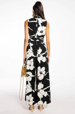 LOVE BLOOMS BELTED WIDE LEG JUMPSUIT 10 LOVE BLOOMS BELTED WIDE LEG JUMPSUIT -AKIRA Sales Shop love blooms belted wide leg jumpsuit black white 4 4