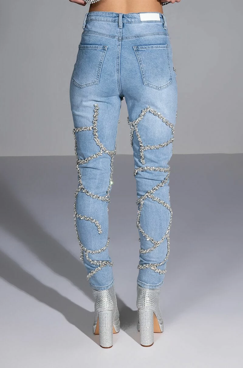 MAKE A WISH RHINESTONE HIGH WAISTED SKINNY JEAN 14 MAKE A WISH RHINESTONE HIGH WAISTED SKINNY JEAN - Image 12