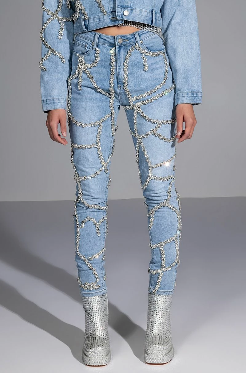 MAKE A WISH RHINESTONE HIGH WAISTED SKINNY JEAN 3 MAKE A WISH RHINESTONE HIGH WAISTED SKINNY JEAN