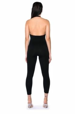 MY EVERYDAY HALTER JUMPSUIT -AKIRA Sales Shop my everyday halter jumpsuit black 7 7