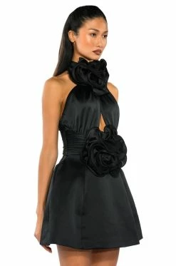 Alternative view of NOT YOUR BABE FLOWER DETAIL FIT AND FLARE MINI DRESS