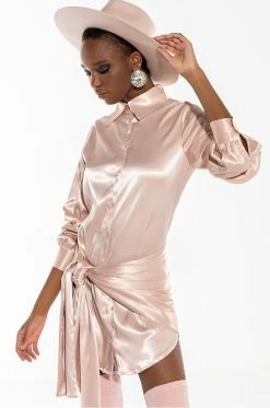 ON YOUR MIND MINI BUTTON UP DRESS