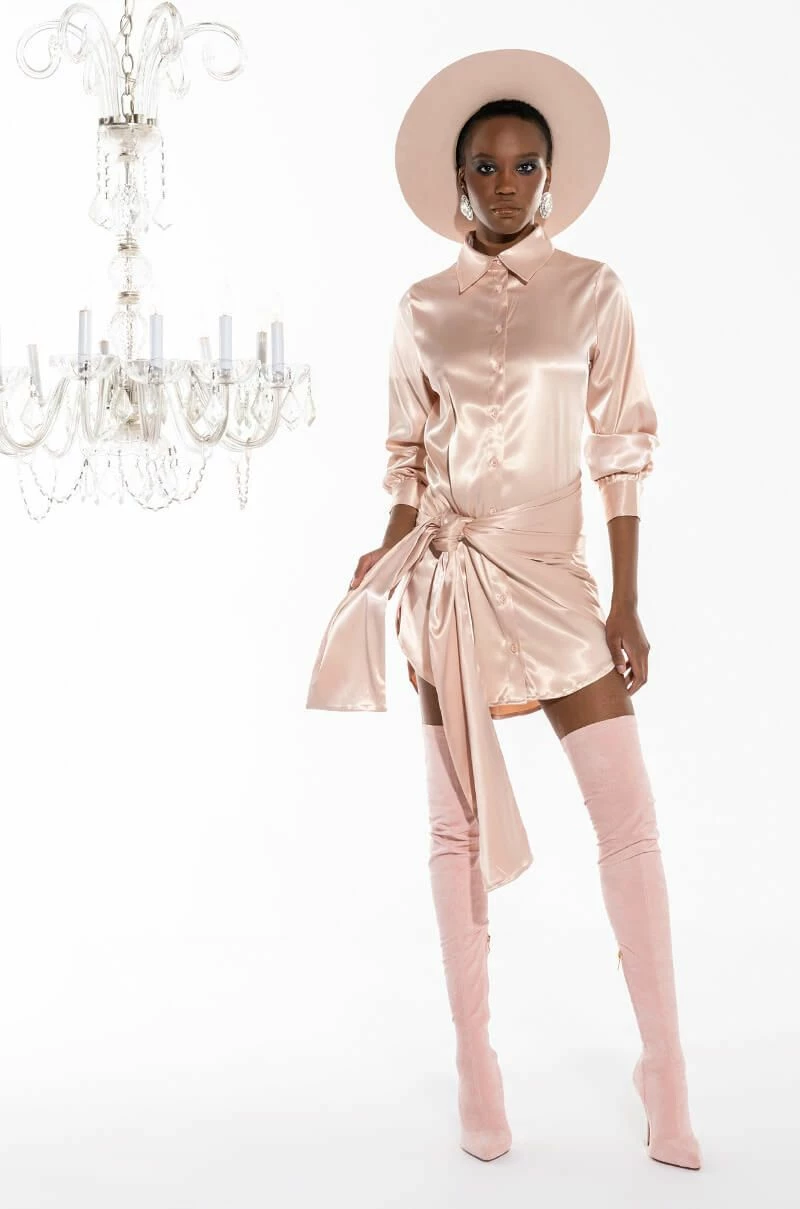 ON YOUR MIND MINI BUTTON UP DRESS - Image 2