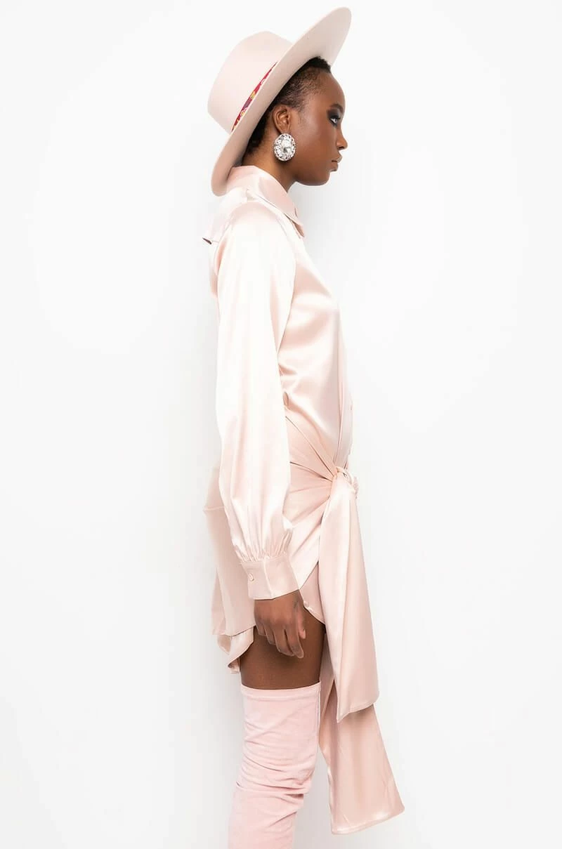 ON YOUR MIND MINI BUTTON UP DRESS - Image 4