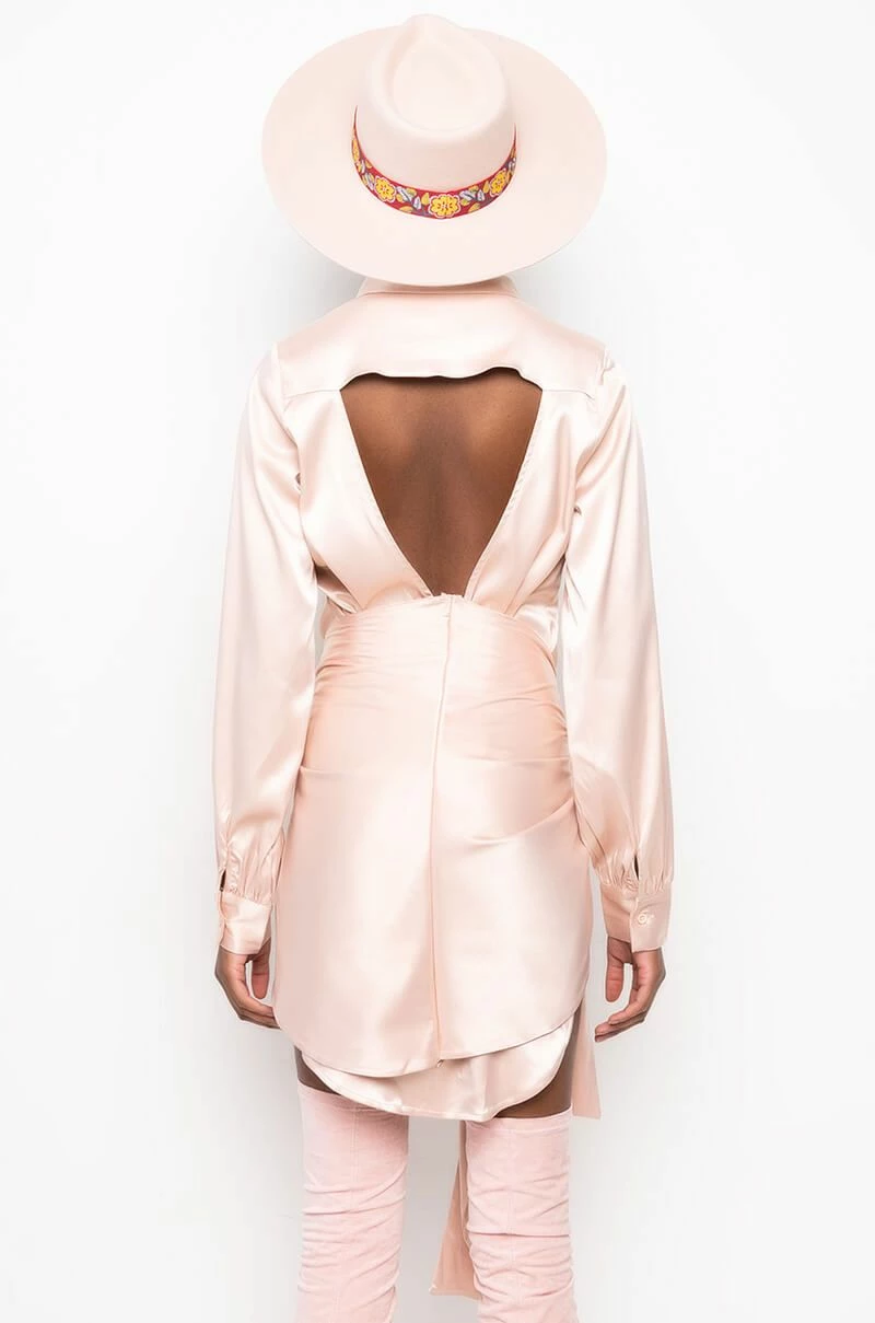 ON YOUR MIND MINI BUTTON UP DRESS - Image 5