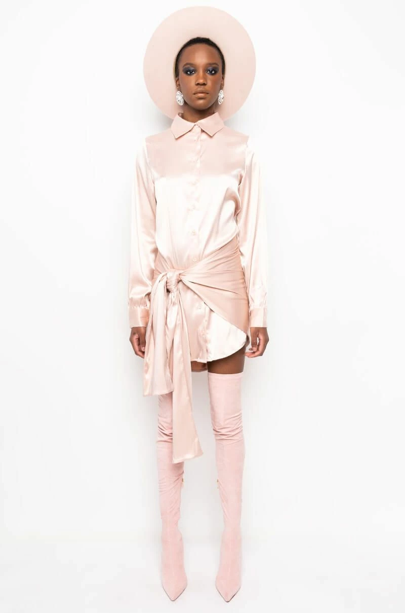 ON YOUR MIND MINI BUTTON UP DRESS - Image 7