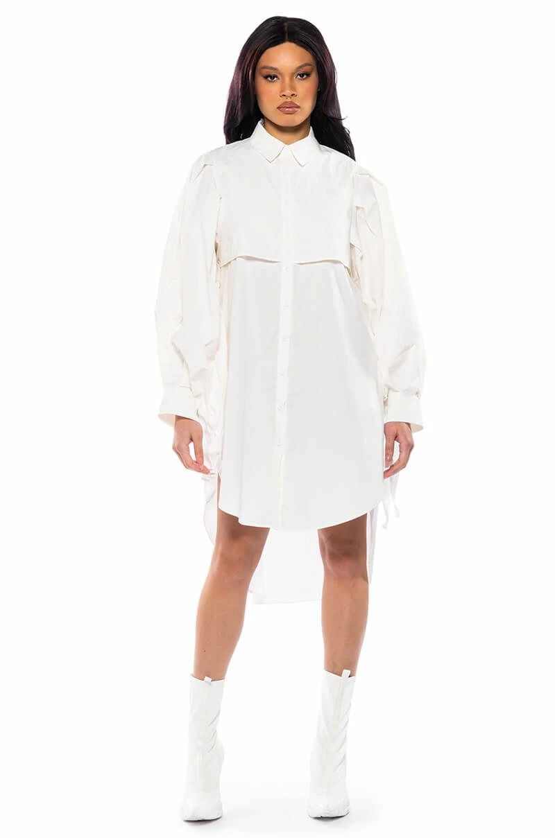 ONE STEP CLOSER OVERSIZED POPLIN BUTTON DOWN DRESS 3 ONE STEP CLOSER OVERSIZED POPLIN BUTTON DOWN DRESS