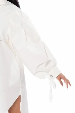 ONE STEP CLOSER OVERSIZED POPLIN BUTTON DOWN DRESS 11 ONE STEP CLOSER OVERSIZED POPLIN BUTTON DOWN DRESS -AKIRA Sales Shop one step closer oversized poplin button down dress white 5 5