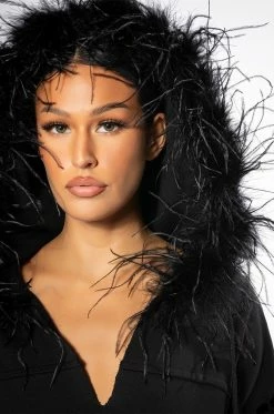 OVER THE TOP HOODED MINI DRESS -AKIRA Sales Shop over the top hooded mini dress black 6 6