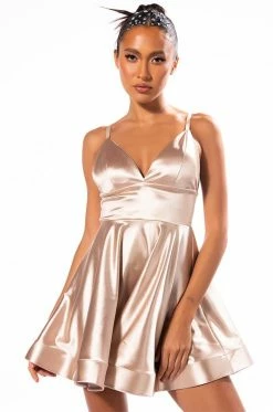 PRETTY PROBLEM FIT AND FLARE MINI DRESS