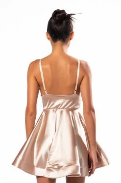 PRETTY PROBLEM FIT AND FLARE MINI DRESS 13 PRETTY PROBLEM FIT AND FLARE MINI DRESS -AKIRA Sales Shop pretty problem fit and flare mini dress gold 5 5