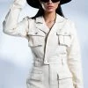 READY FOR ANYTHING LONG SLEEVE UTILITY ROMPER -AKIRA Sales Shop ready for anything long sleeve utility romper ivory 1 1