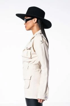 READY FOR ANYTHING LONG SLEEVE UTILITY ROMPER -AKIRA Sales Shop ready for anything long sleeve utility romper ivory 5 5