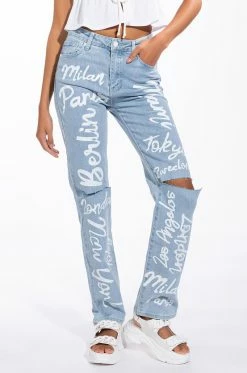 REPRESENT HIGH RISE STRAIGHT LEG JEAN