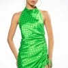 ROLL WITH ME CHECKERED SIDE CINCH MINI DRESS 1 ROLL WITH ME CHECKERED SIDE CINCH MINI DRESS -AKIRA Sales Shop roll with me checkered side cinch mini dress green 1 1