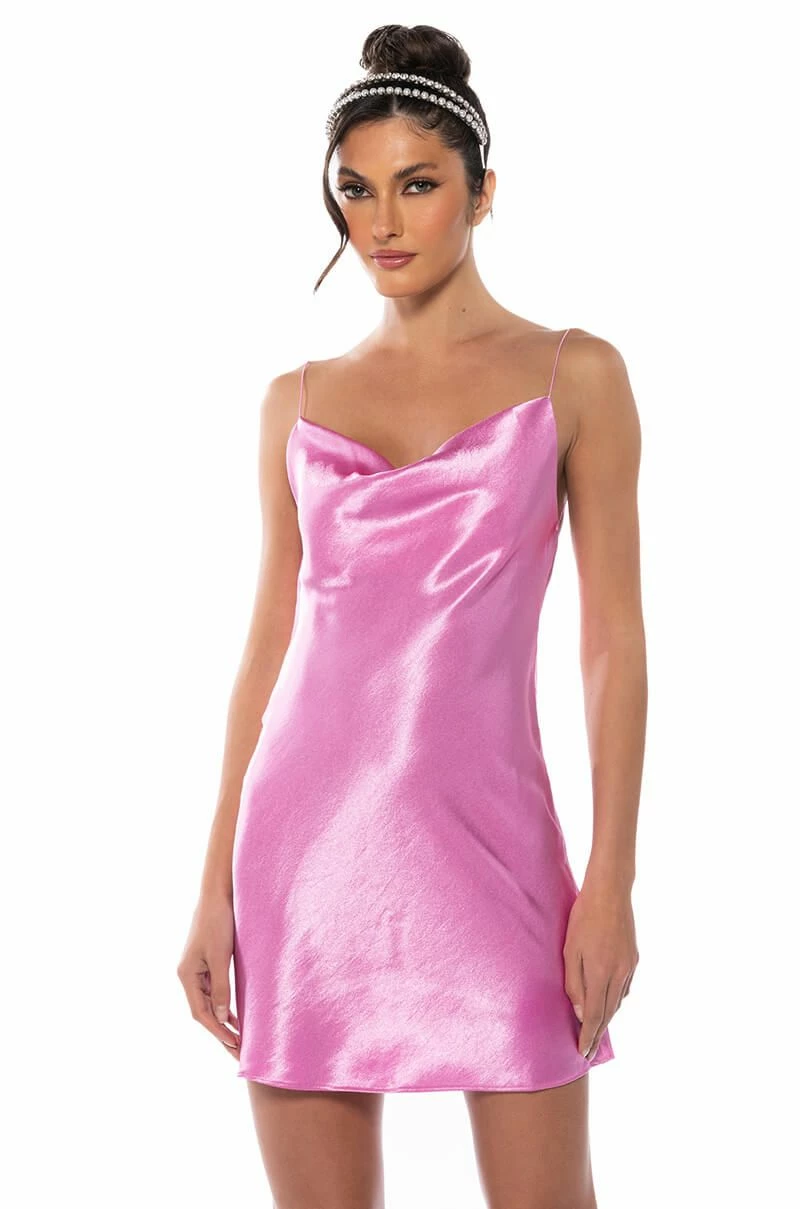 ROMANCE LIVES ON COWL NECK MINI DRESS IN PURPLE 3 ROMANCE LIVES ON COWL NECK MINI DRESS IN PURPLE