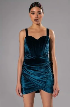 SAY LESS VELVET MINI DRESS