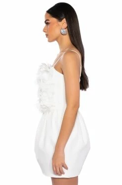 SERVE LOOKS FLORAL FEATHER APPLIQUE MINI DRESS 13 SERVE LOOKS FLORAL FEATHER APPLIQUE MINI DRESS -AKIRA Sales Shop serve looks floral feather applique mini dress white 5 5