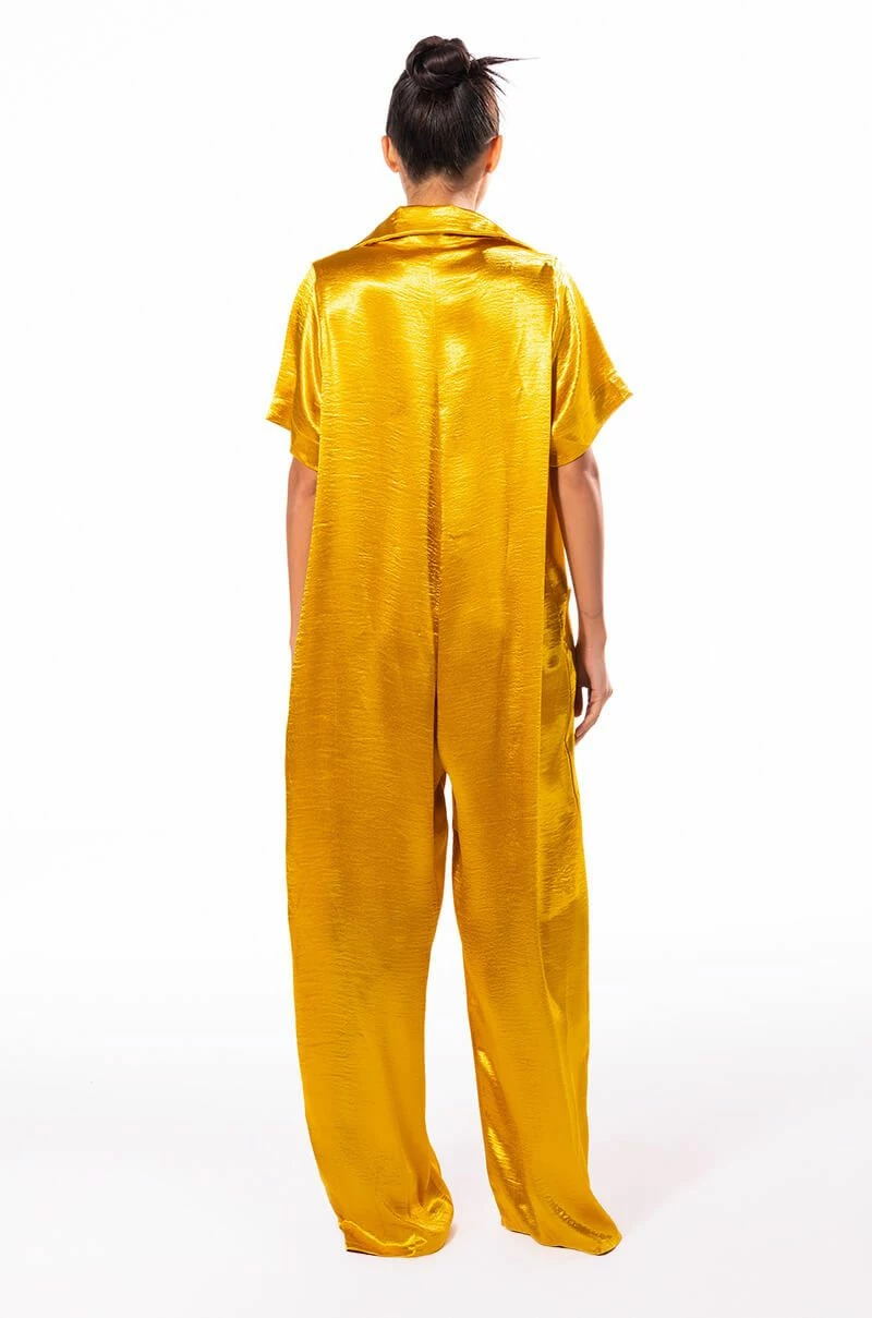 SILENT DREAMER SHORT SLEEVE SATIN JUMPSUIT 7 SILENT DREAMER SHORT SLEEVE SATIN JUMPSUIT - Image 5