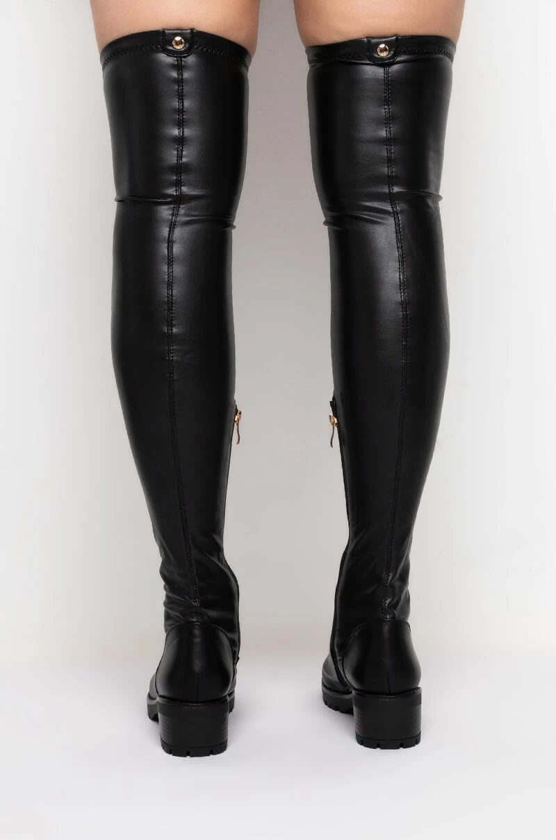 **SLIM FIT** AZALEA WANG ATTENTION ON ME FITTED OVER THE KNEE FLAT BOOT WITH 4 WAY STRETCH 7 **SLIM FIT** AZALEA WANG ATTENTION ON ME FITTED OVER THE KNEE FLAT BOOT WITH 4 WAY STRETCH - Image 5