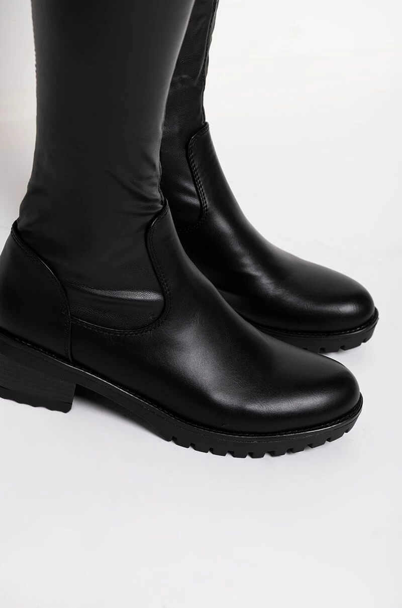 **SLIM FIT** AZALEA WANG FOREVER LOST IN TIME FITTED HIGH FLAT BOOT WITH 4 WAY STRETCH 8 **SLIM FIT** AZALEA WANG FOREVER LOST IN TIME FITTED HIGH FLAT BOOT WITH 4 WAY STRETCH - Image 6