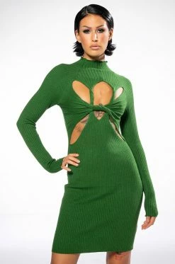 STORYTELLER TWIST FRONT DETAIL MINI DRESS