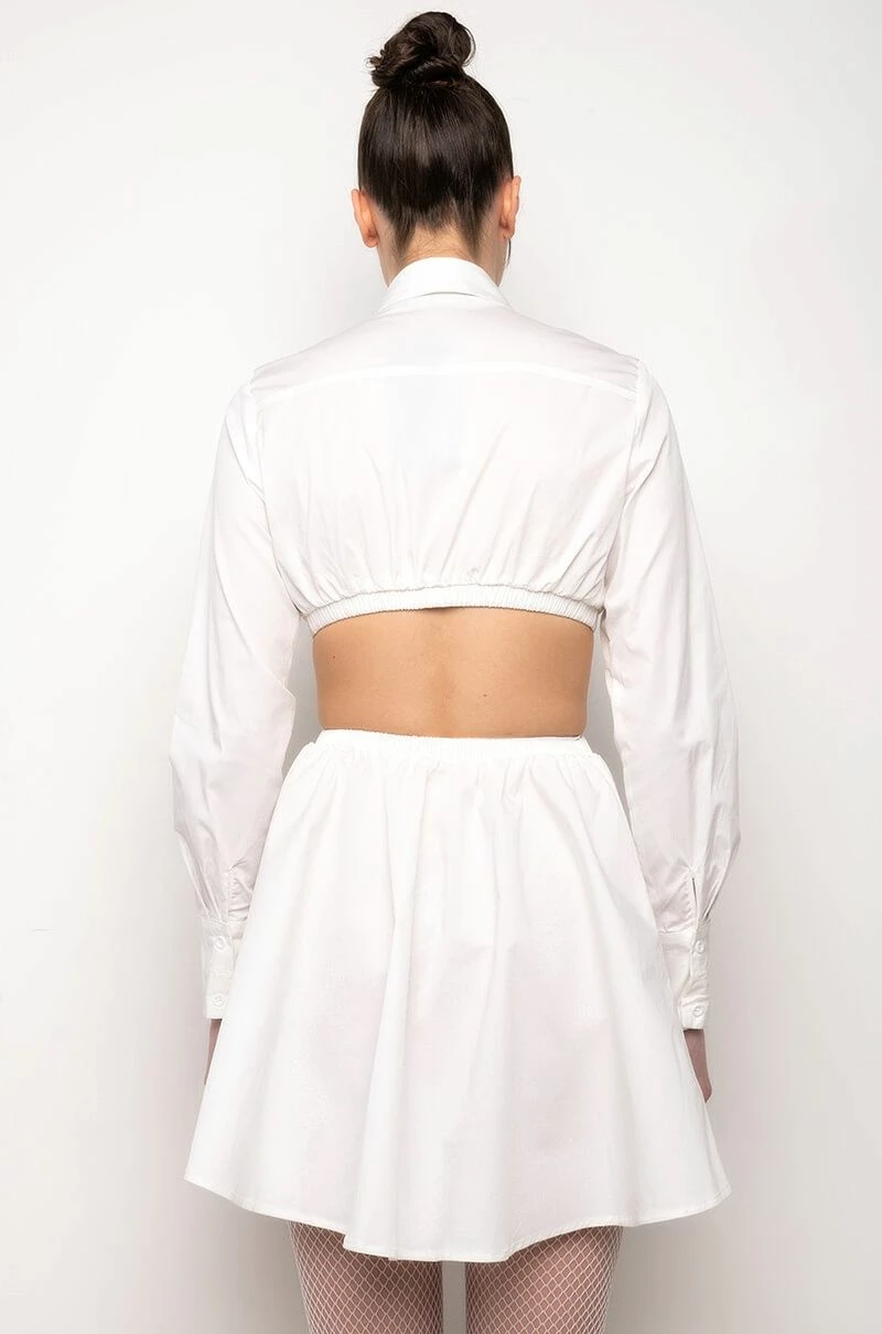 SUCH A LOOK OPEN BACK BUTTON UP FIT AND FLARE MINI DRESS 9 SUCH A LOOK OPEN BACK BUTTON UP FIT AND FLARE MINI DRESS - Image 7