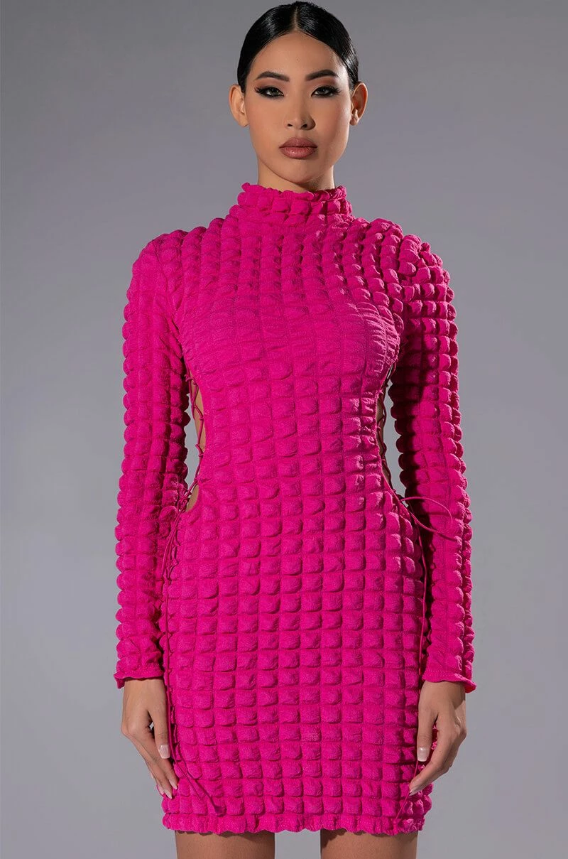 SULTRY LONG SLEEVE MOCK NECK CUT OUT MINI DRESS 3 SULTRY LONG SLEEVE MOCK NECK CUT OUT MINI DRESS