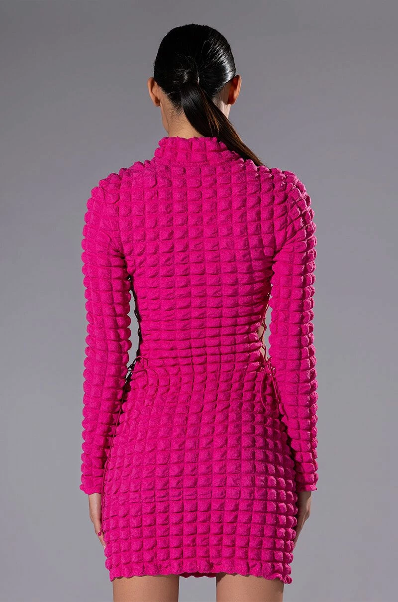 SULTRY LONG SLEEVE MOCK NECK CUT OUT MINI DRESS 8 SULTRY LONG SLEEVE MOCK NECK CUT OUT MINI DRESS - Image 6