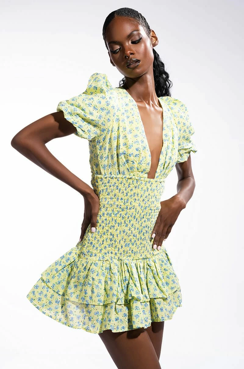 SUNGODDESS FLORAL PRINT DRESS 2 SUNGODDESS FLORAL PRINT DRESS