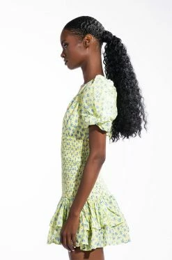 SUNGODDESS FLORAL PRINT DRESS 11 SUNGODDESS FLORAL PRINT DRESS -AKIRA Sales Shop sungoddess floral print dress yellow 4 4