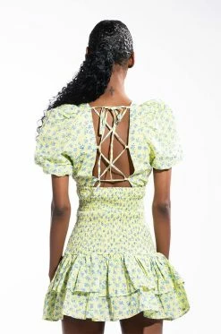 SUNGODDESS FLORAL PRINT DRESS 12 SUNGODDESS FLORAL PRINT DRESS -AKIRA Sales Shop sungoddess floral print dress yellow 5 5