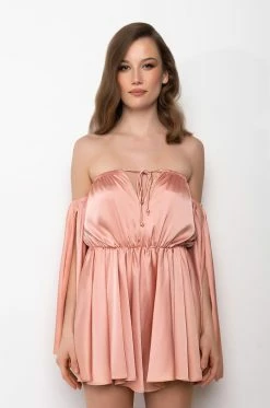TAKE YOU THERE OFF THE SHOULDER ROMPER -AKIRA Sales Shop take you there off the shoulder romper mauve 3 3