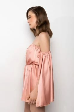 TAKE YOU THERE OFF THE SHOULDER ROMPER -AKIRA Sales Shop take you there off the shoulder romper mauve 4 4