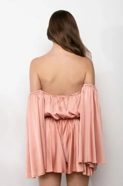 TAKE YOU THERE OFF THE SHOULDER ROMPER -AKIRA Sales Shop take you there off the shoulder romper mauve 5 5