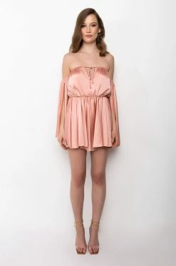 TAKE YOU THERE OFF THE SHOULDER ROMPER -AKIRA Sales Shop take you there off the shoulder romper mauve 7 7