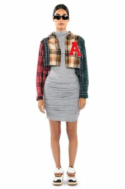 THEA CORSETED KNIT LONG SLEEVE MINI DRESS 10 THEA CORSETED KNIT LONG SLEEVE MINI DRESS -AKIRA Sales Shop thea corseted knit long sleeve mini dress heather grey 2 2 c1