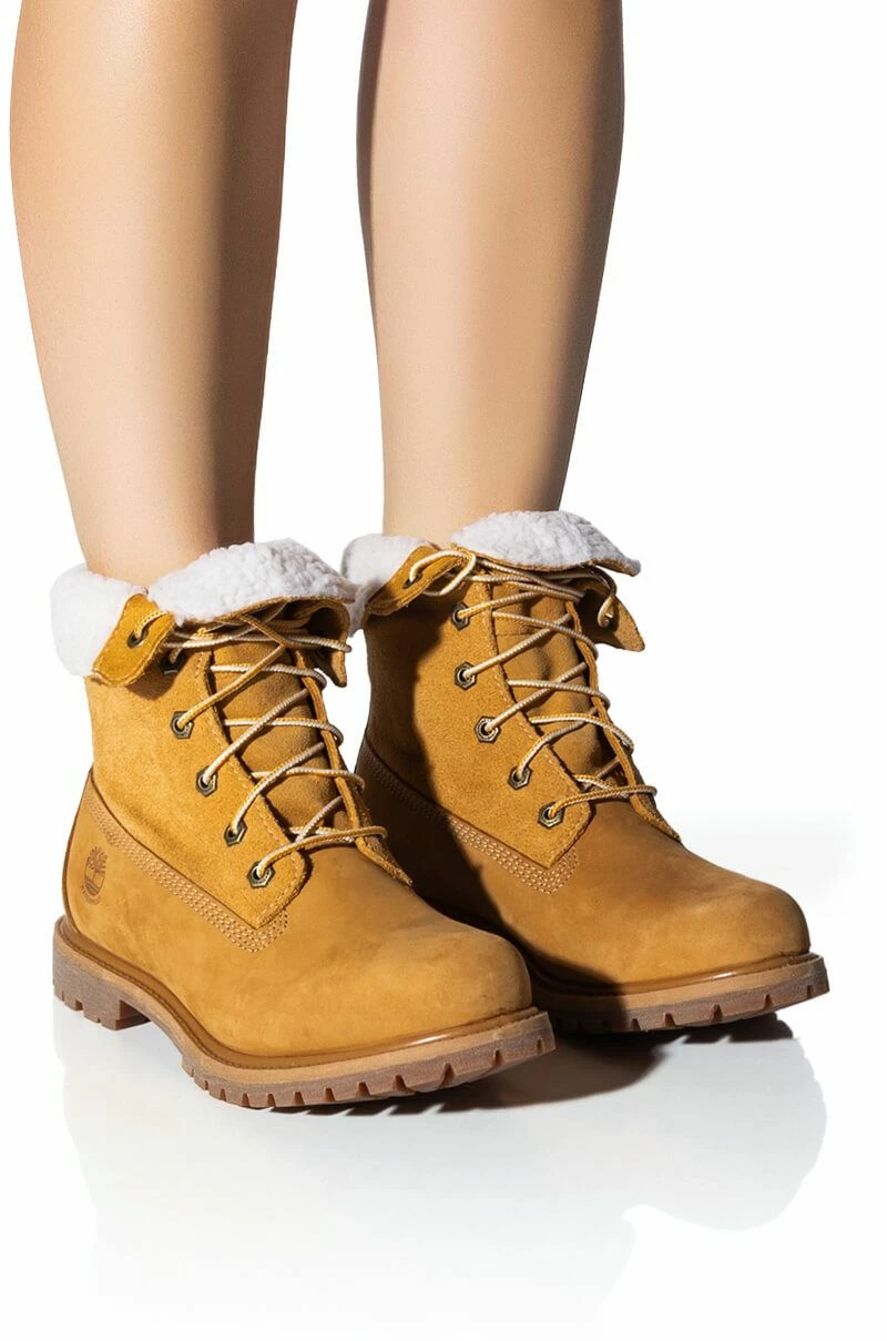 TIMBERLAND AUTHENTICS TEDDY FLEECE FOLD-DOWN BOOT IN WHEAT 4 TIMBERLAND AUTHENTICS TEDDY FLEECE FOLD-DOWN BOOT IN WHEAT - Image 2