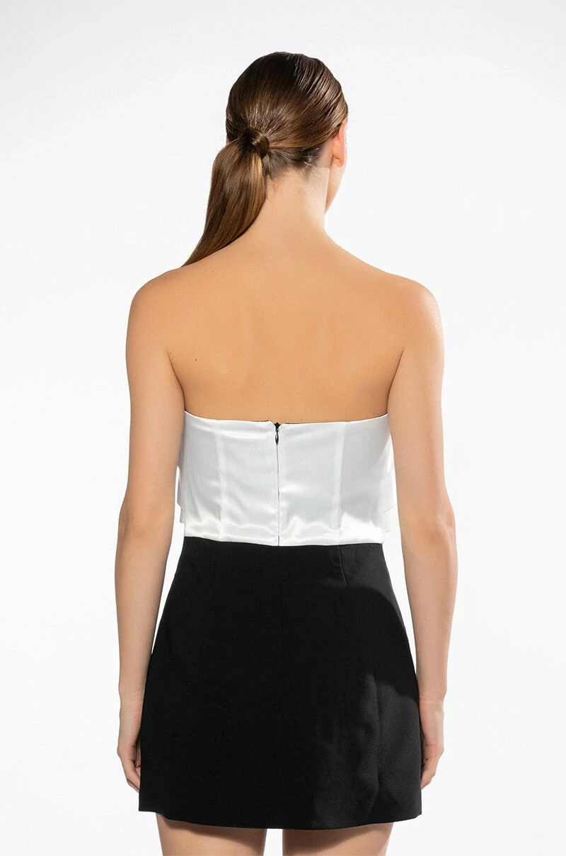 VIVIAN TUXEDO DETAIL STRAPLESS MINI DRESS 8 VIVIAN TUXEDO DETAIL STRAPLESS MINI DRESS - Image 6