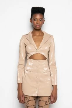 WAIT ON IT MINI DRESS WITH CUT OUT 13 WAIT ON IT MINI DRESS WITH CUT OUT -AKIRA Sales Shop wait on it mini dress with cut out light brown 4 4