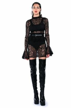 WAITING ON YOU SHEER MINI DRESS 15 WAITING ON YOU SHEER MINI DRESS -AKIRA Sales Shop waiting on you sheer mini dress black 5 5