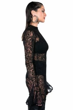 WAITING ON YOU SHEER MINI DRESS 17 WAITING ON YOU SHEER MINI DRESS -AKIRA Sales Shop waiting on you sheer mini dress black 7 7