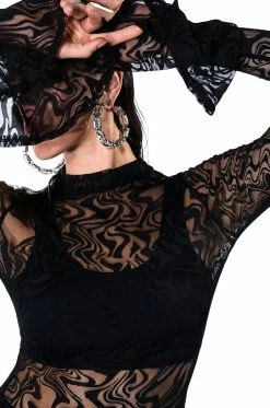 WAITING ON YOU SHEER MINI DRESS 19 WAITING ON YOU SHEER MINI DRESS -AKIRA Sales Shop waiting on you sheer mini dress black 9 9